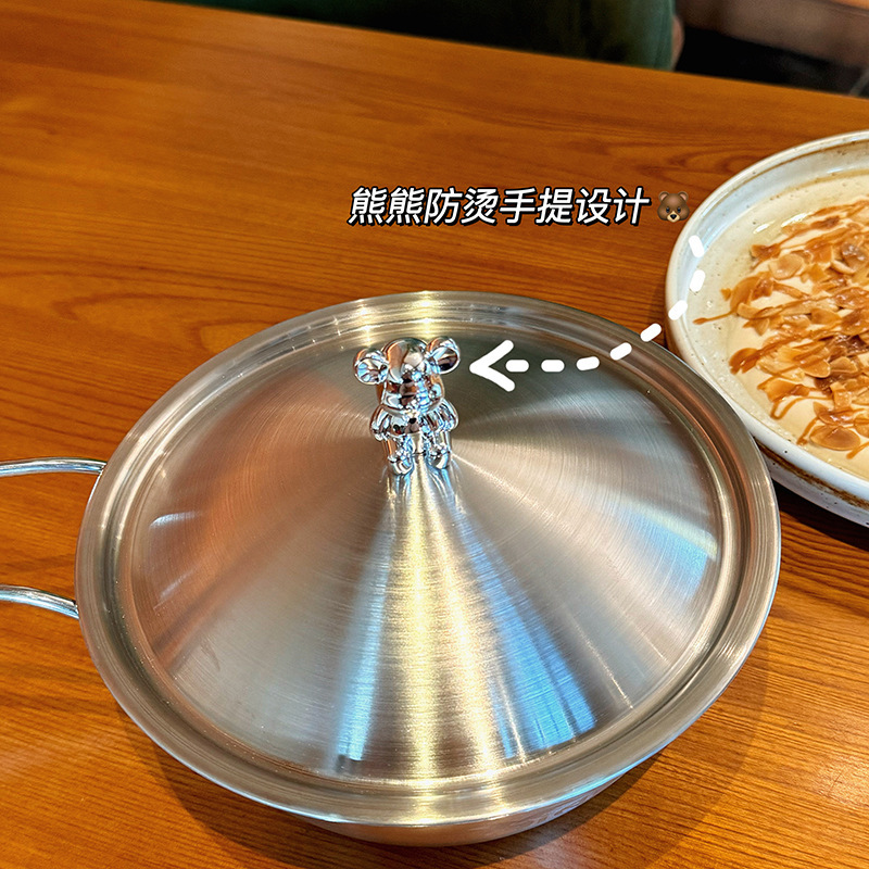 Ins風韓式泡麺碗304ステンレス双耳調味料碗サラダ碗料理碗寮学生飯碗|undefined
