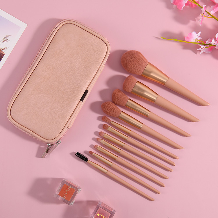 Nuevo 11 piezas de azúcar mancha polvo maquillaje cepillo traje super suave cerdas cepillo suelto sombra de ojos maquillaje cepillo entrega de una sola pieza