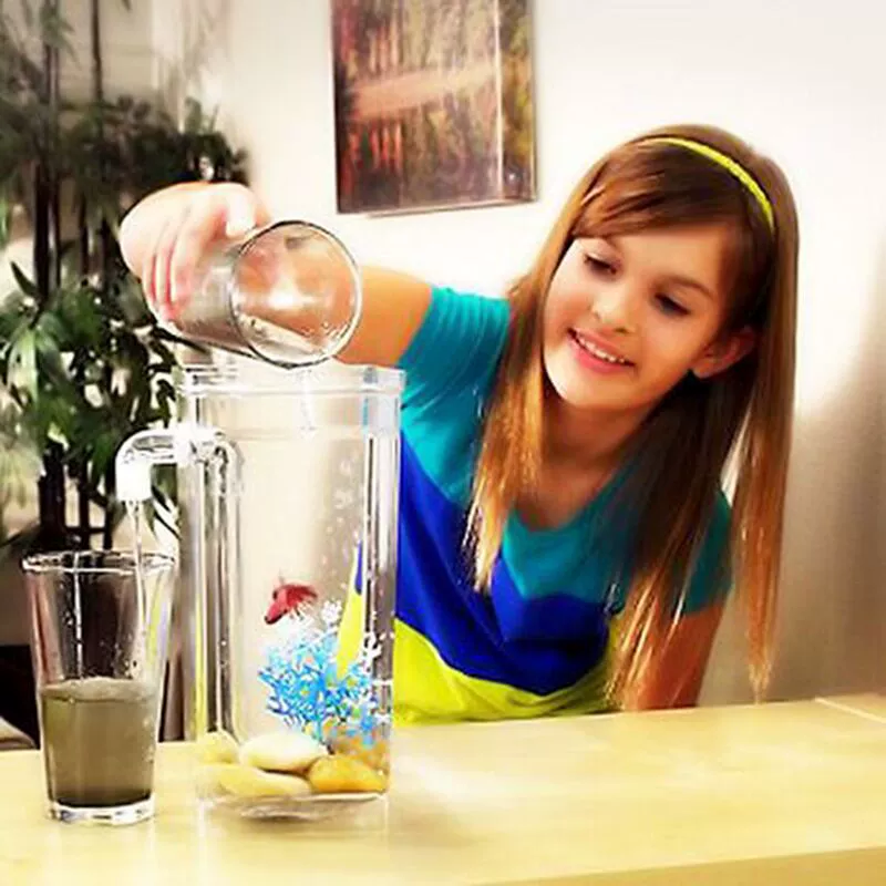 В наличии партия мини-ленивый аквариум мини настольный фильтр аквариум без воды аквариум