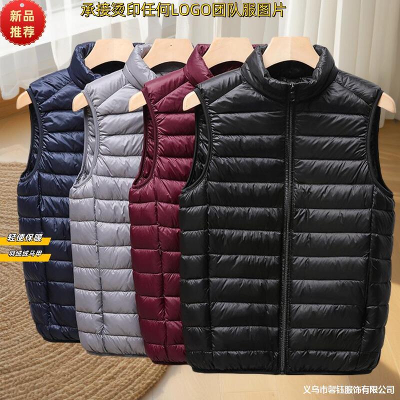 Stand Collar down Vest for Men, New Autumn and Winter Fashion, Light Luxury, Lightweight down Jacket, Vest, Jacket, Coat