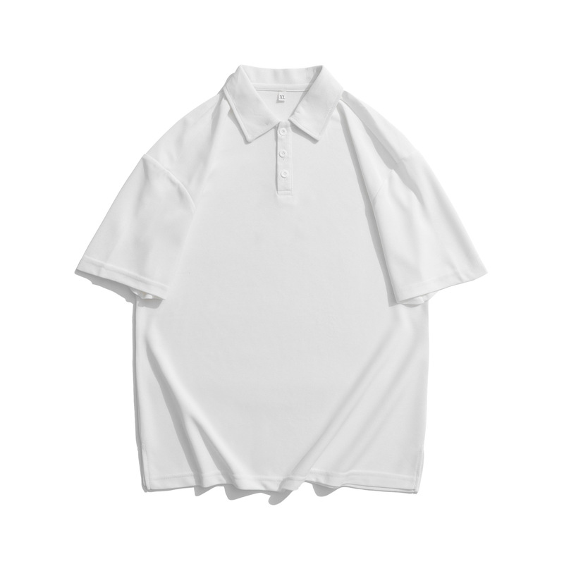 [Class Uniform Performance Clothing] Pique Cotton Polo Shirt Short Sleeve Student Summer Lapel T-Shirt Ins Casual Solid Color T-Shirt