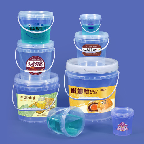 Customized Ritu food-grade takeaway lobster packaging bucket sauce transparent plastic bucket pp small bucket 1L-20L jellyfish bucket