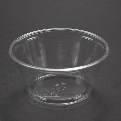 供应PET杯100毫升/3.25盎司一次性透明塑胶杯试饮杯调料杯酱汁杯