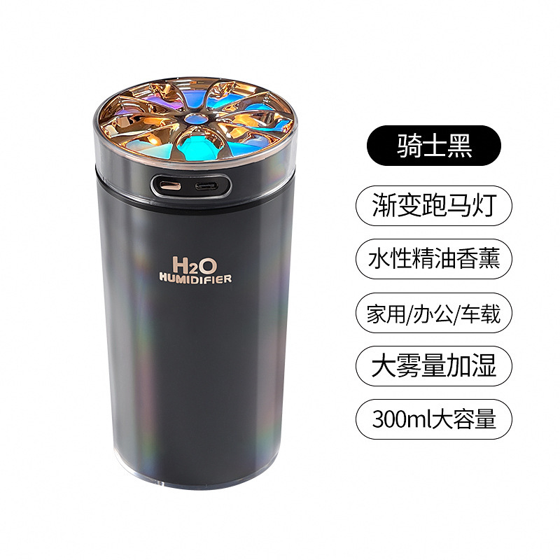 SL808 車載カラフル加湿器 自動噴霧アロマディフューザー 車用香水 USB除菌浄化|undefined