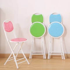 Folding chair PU leather face chair stool back chair small bench home dining chair portable dorm chair balcony chair
