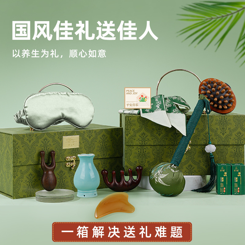 Regalos del Festival del Bote del Dragón Masaje práctico de ajenjo Golpeador de masaje de sándalo de alta calidad Masajeador facial de cinco garras