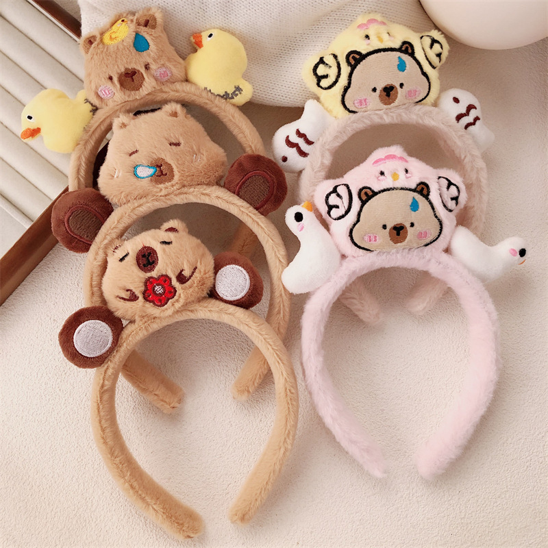 Diadema de Peluche para Lavar la Cara y Maquillaje
