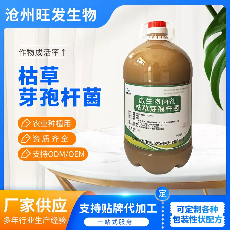 生产枯草芽孢杆菌饲料添加剂液体微生物菌剂农业种植枯草芽孢杆菌