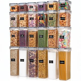 Cross-border Transparent Kitchen Preservation Box Food Grade PP Storage Box Grain Storage Jar Transparent Plastic Sealed Jar
