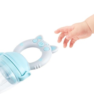 Baby tooth glue music fruit and vegetable bite bag food eating fruit grinding stick baby food supplement bite bag with M bite