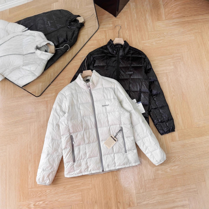 High-End Winter New Model Mont Japanese-Style Solid Color Checkered Ultra-Lightweight Stand-Collar down Jacket Couple's Warm Clothing