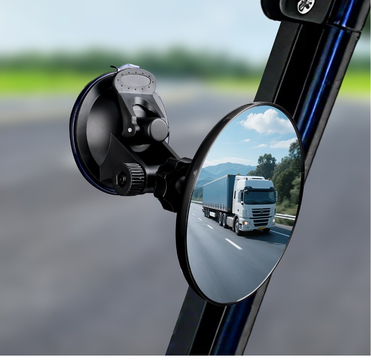 360 ° Wide-Angle Blind Spot-Free Tricycle Rearview Mirror, Suction Cup Type Convex Reversing Mirror, Large Field of View Reflector, Universal