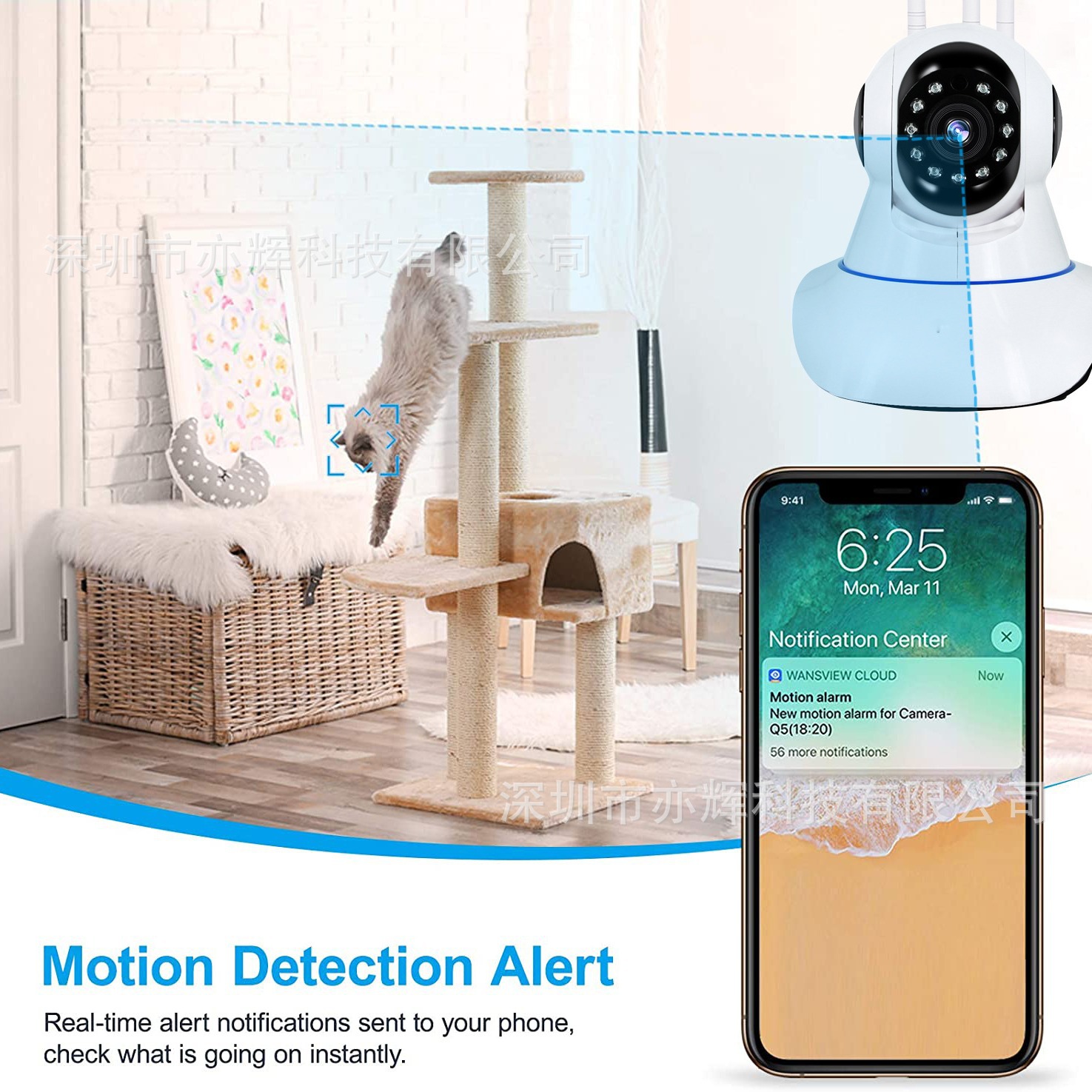 New Stronghold Swivel 360&deg; Home Monitoring Camera with Wireless WiFi Night Vision Manufacturer