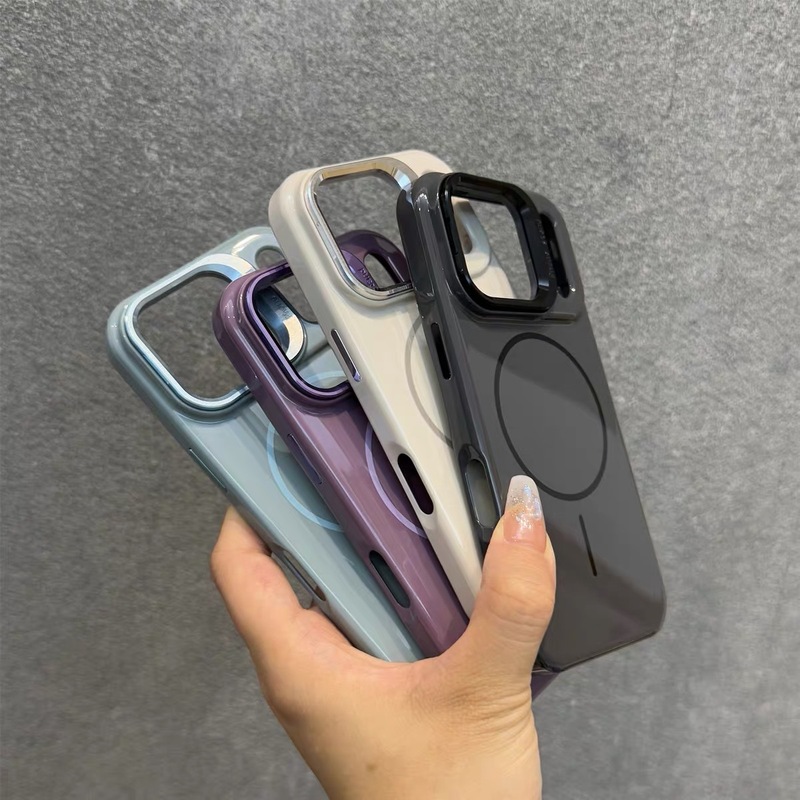 新款iPhone17promax手机壳细圈磁吸镜头支架苹果17air半包硬壳套|undefined