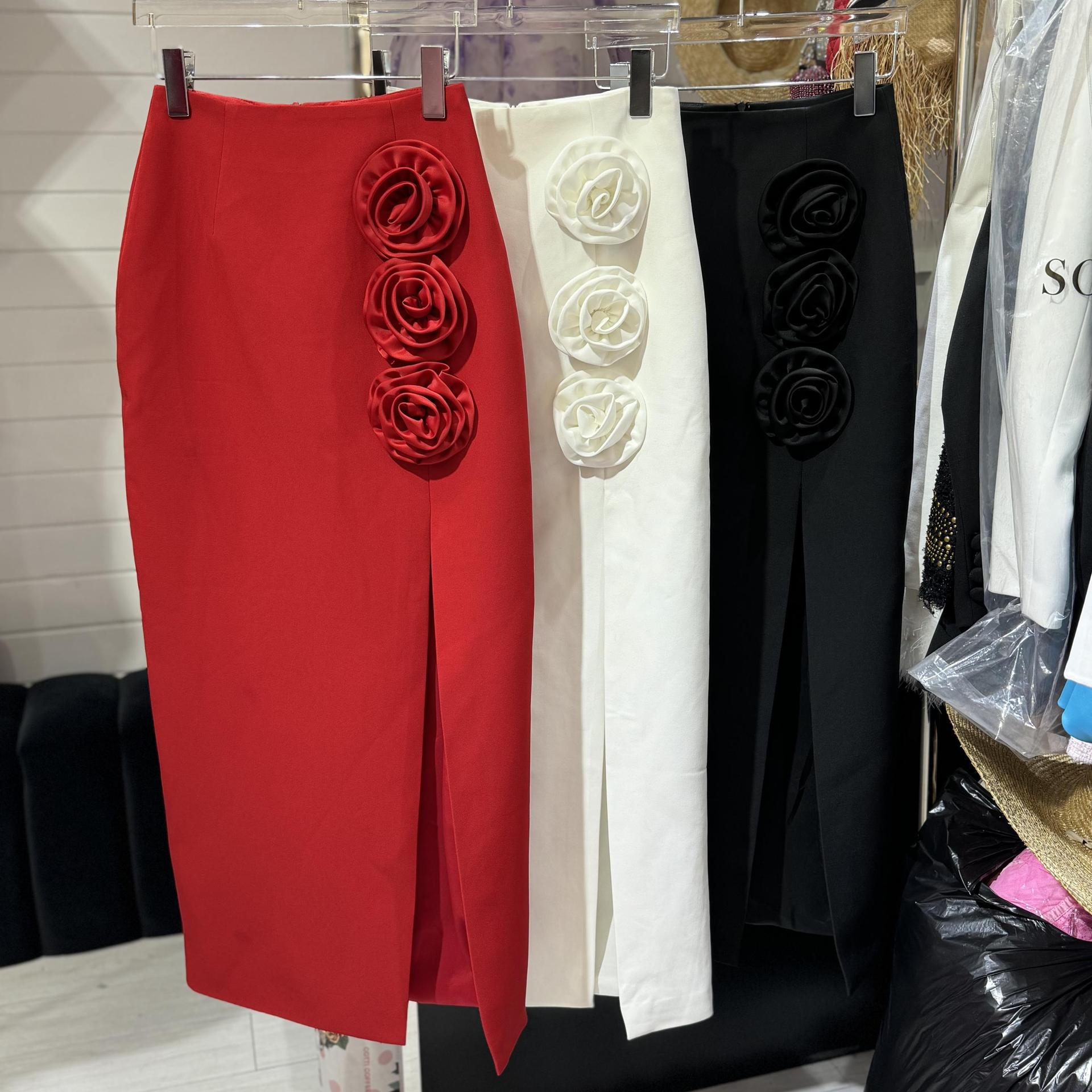 280g Weight Midi Dress Dress Length Type Hip Skirt Dresses Type Polyester Fabric Type High Waist Waist Line Inelastic Elasticity Family Gathering, Date Occasion Slim Fit Type Christmas, wedding season Festival Rose, Solid Color Pattern Summer, Spring Season Women's Gender Elegant Style, Retro Style Summer Spring Elegant Style Retro Rose Solid Color Polyester Midi Dress Skirts 2