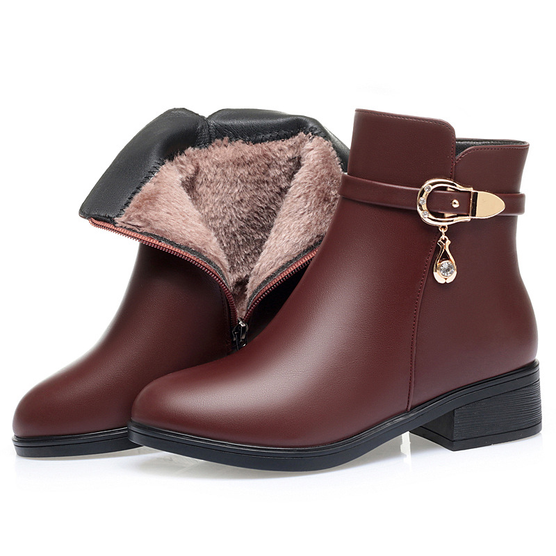 Brown velvet 3.5cm heel