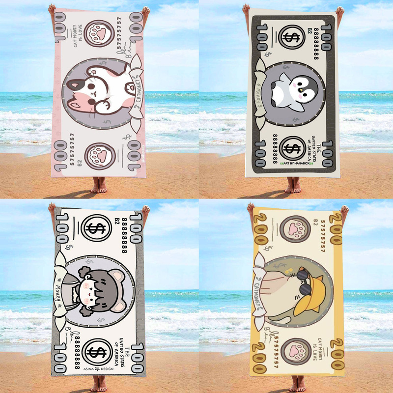 2025 Cute Shamani Bath Towel Household Soft Bath Towel Beach Bath Towel Beach Swimming Beach Factory Direct Sale