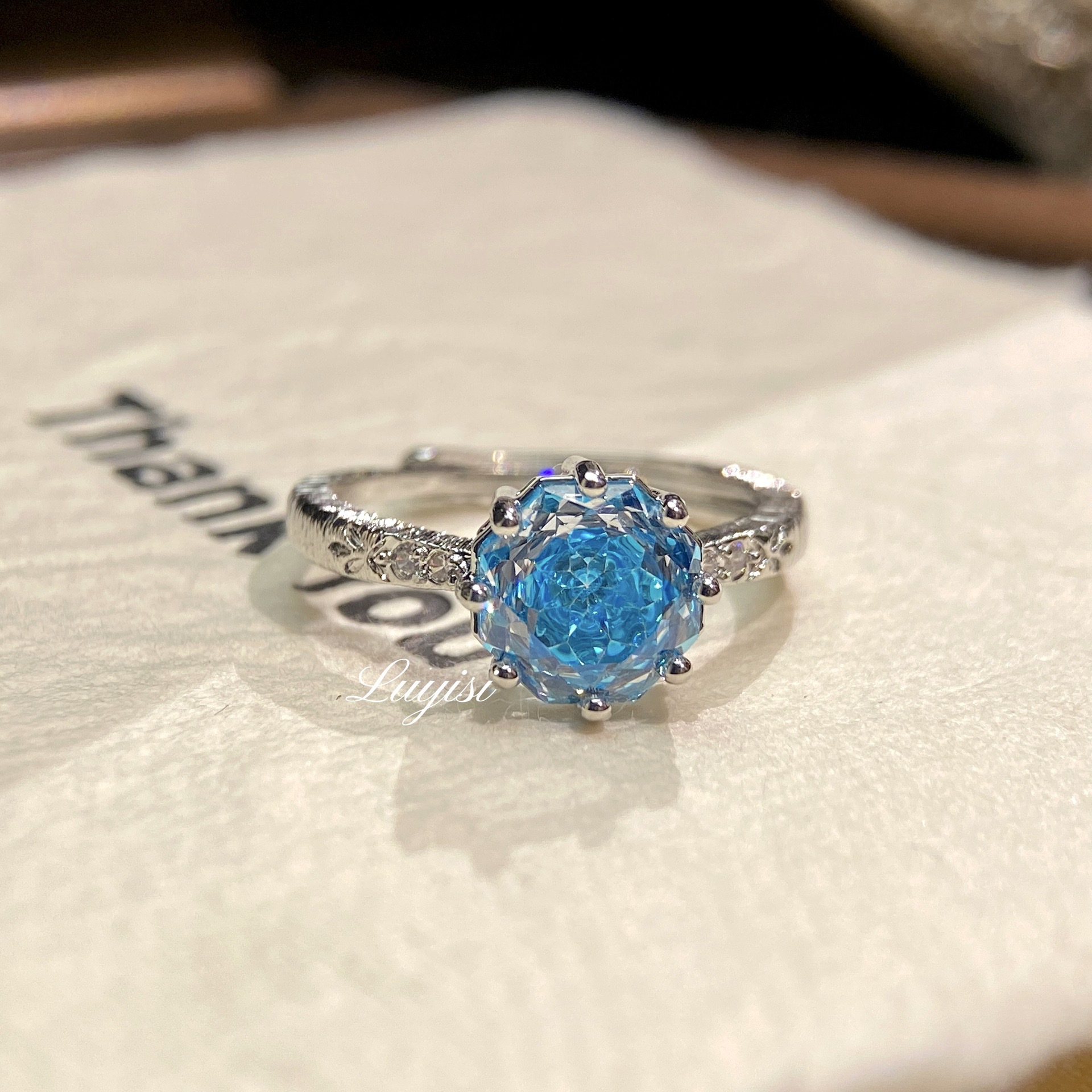 Multi-Color Rose-Cut Cubic Zirconia Ring Set, Silver-Plated Floral Gemstone Rings, Dainty Statement Jewelry For Women, European Fashion Gift_voghion.com