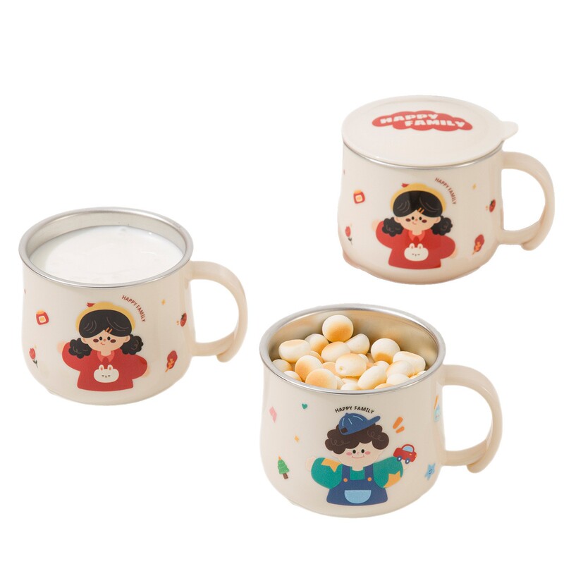 316L ステンレス鋼カップ食品グレード子供用ウォーターカップ蓋付き家庭用幼稚園ベビー学習ドリンクカップミルクカップ|undefined
