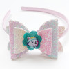 Headband, shiny cartoon cute hair accessory with bow, suitable for import, Birthday gift