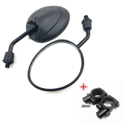 10mm Universal Black Rearview Motorcycle rearview mirror - b