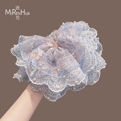 スーパーフェアリーレースフラワーパールヘアバンド女性用ハイエンドヘアバンド耐久性のあるゴムバンド絶妙なヘアアクセサリー