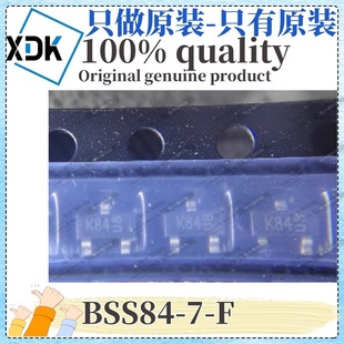 Original BSS84-7-F screen printing K84 package SOT23 P channel 50V 130MA FET MOS