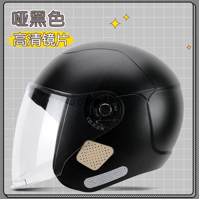 Electric Car Helmet Men and Women's: Motosiklet dəbilqələri - one-size-fits-all-fashionable-black-hd-lenses-new-national-standard-category-b