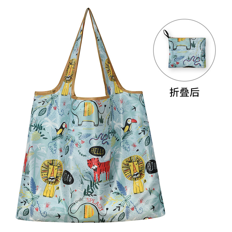 Bolsa de compras plegable grande para viaje, bolsa de supermercado ecológica, bolsa de almacenamiento portátil, bolsa portátil de gran capacidad image 14