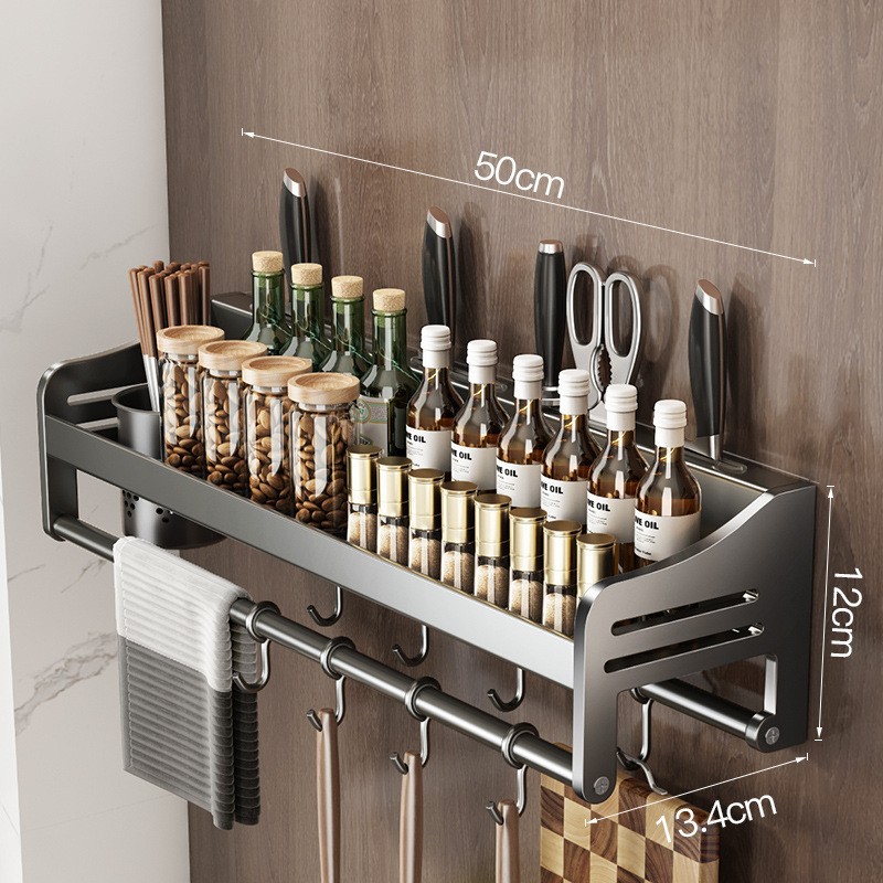 50cm 싱글 컵, 4 나이프 슬롯 8 후크 건 그레이