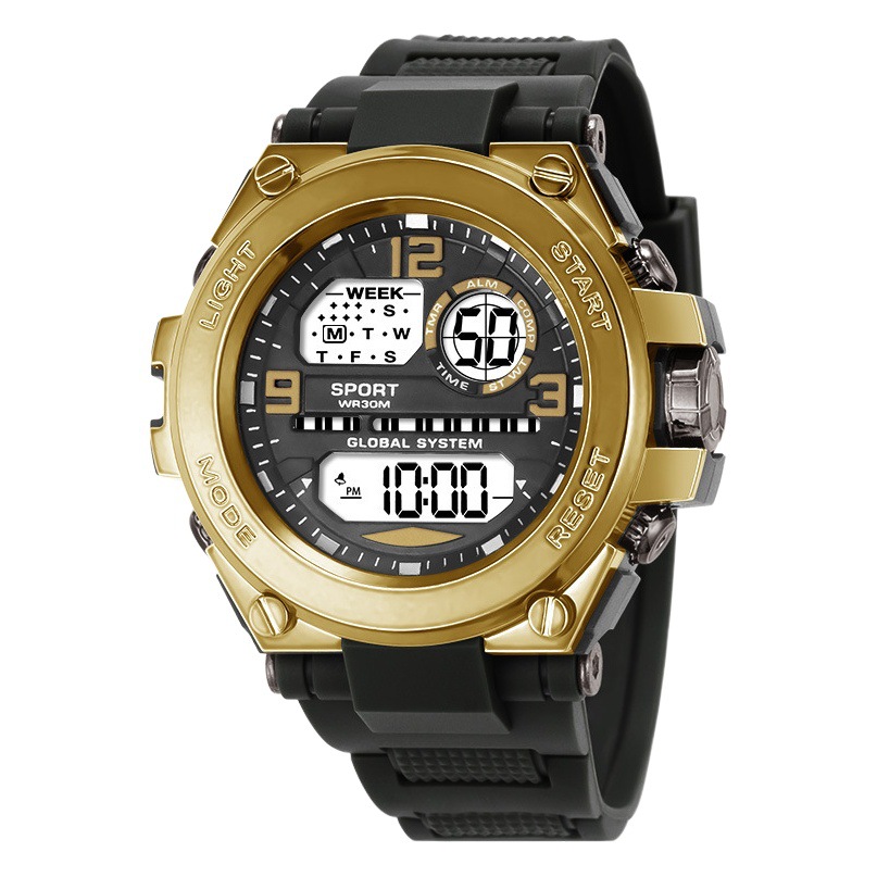 Nuevo reloj electrónico de los hombres personalizados de moda deportes al aire libre impermeable reloj luminoso multifuncional para hombres y mujeres reloj de Estudiante