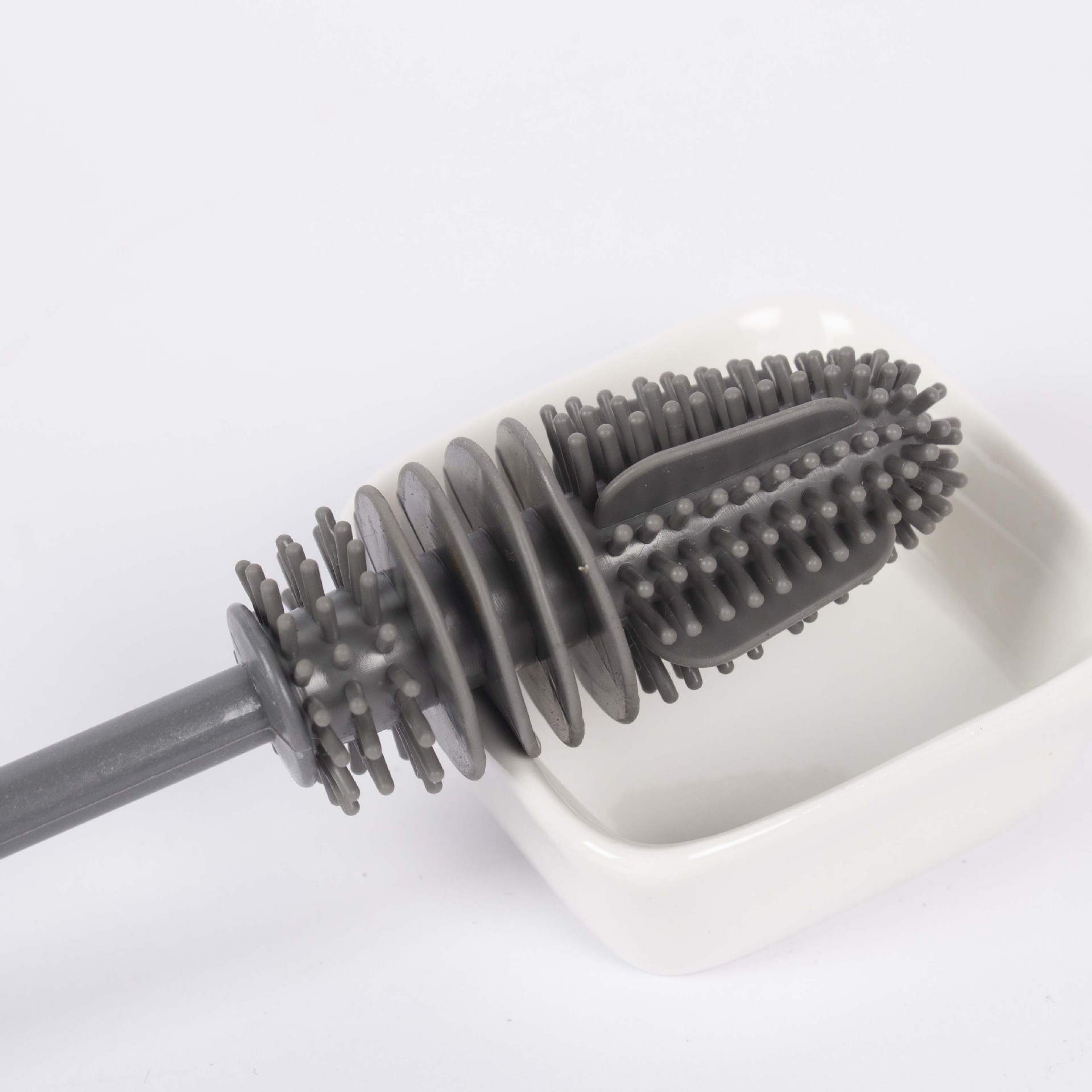 Cepillo de taza personalizado, cepillo para botellas, cepillo de artefacto de mango largo de silicona de calidad alimentaria, cepillo de silicona para tazas, cepillo de limpieza, puesto de calle al por mayor