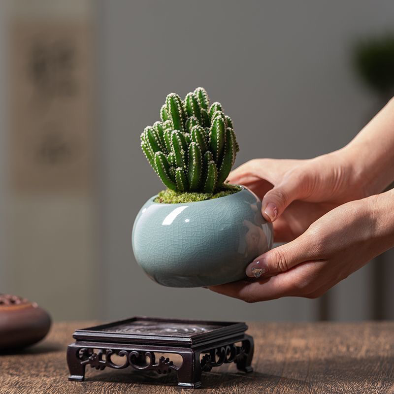 완중산 + 크랙 세면대 [블루] + 사각 베이스