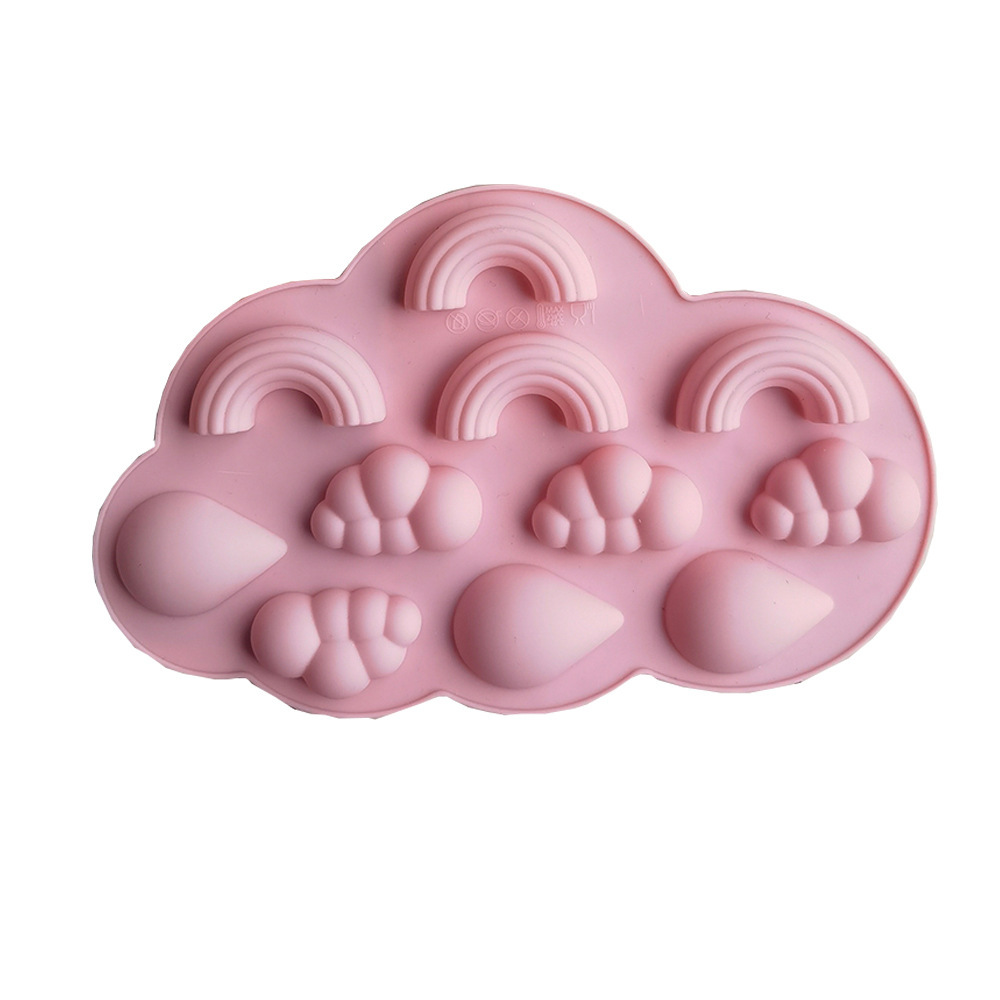 Nube arco iris 150 chocolate molde de silicona pastel helado pudín molde de postre jabón utensilios