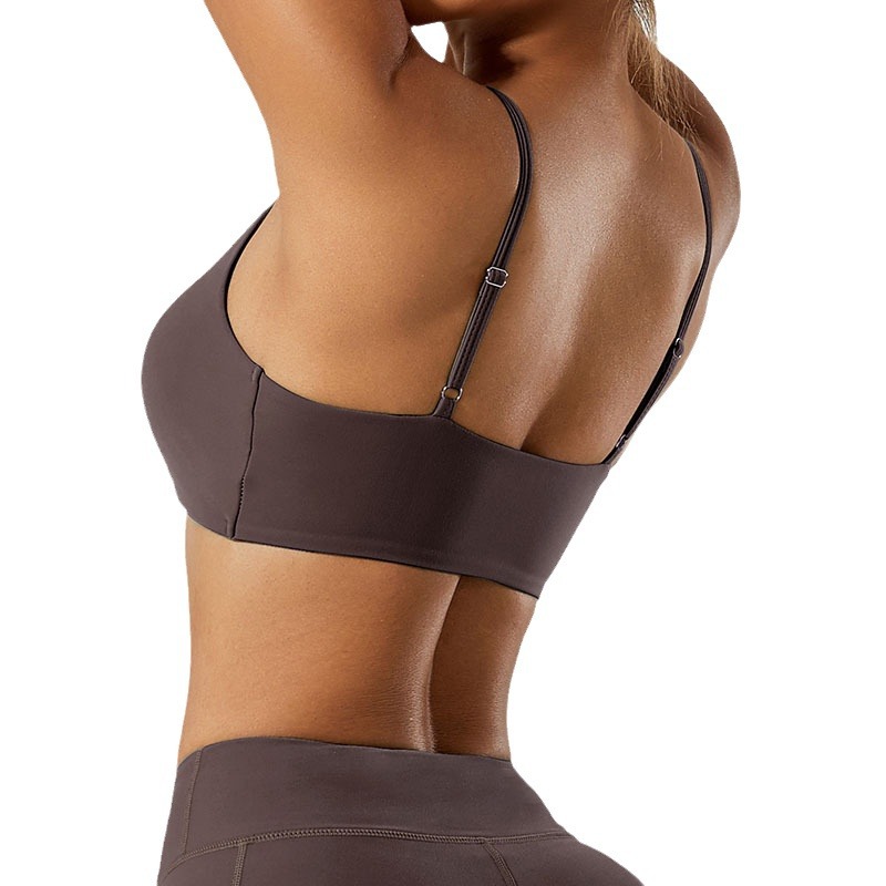 Europa y América Lulu ropa de yoga desnuda apretado de las mujeres de secado rápido deportes yoga sujetador al aire libre corriendo belleza espalda fitness ropa interior