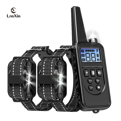 800-meter waterproof remote dog training device with charging function, bark control, shock and vibration, dog training collar