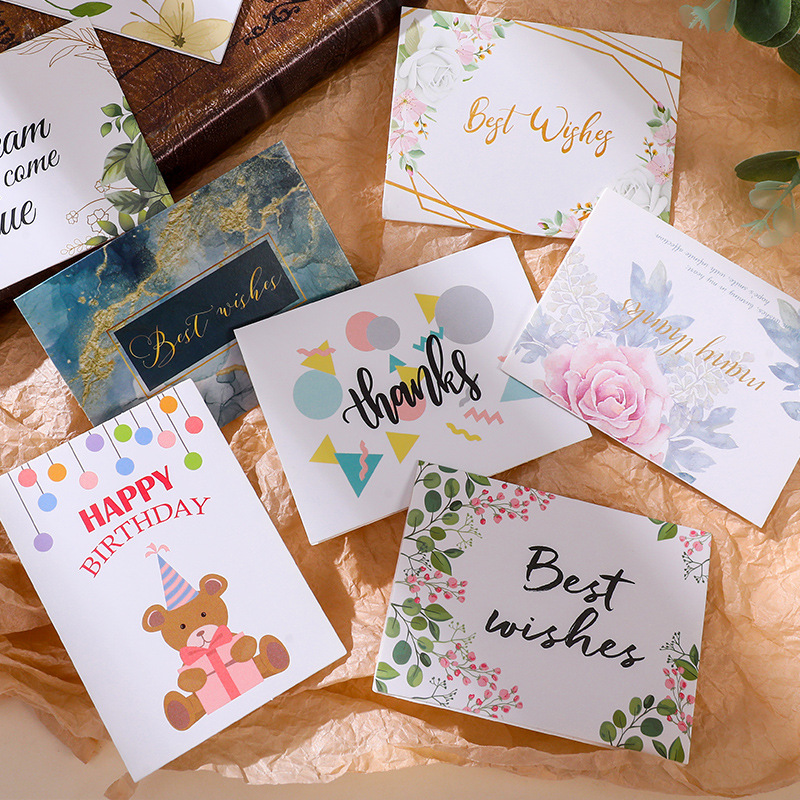 Mother's Day Floral Greeting Card Gift, Fresh and Creative Ins-Style Blessing Birthday Card, Thank You Card, Baking