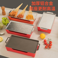 BBQ insulation stove commercial hot skewer artifact heating insulation plate wooden house barbecue alcohol candle barbecue shop hot skewer stove