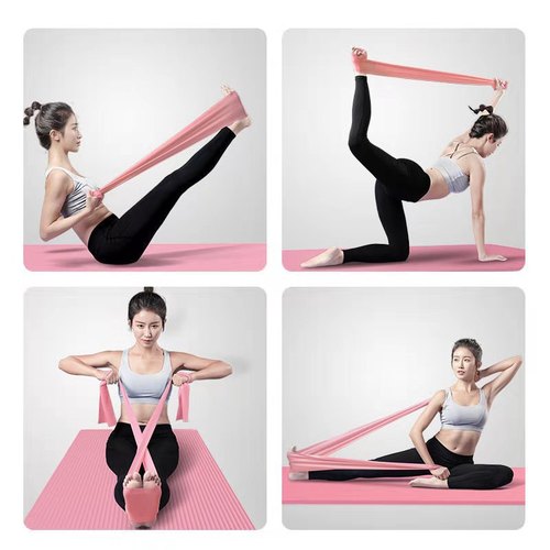 Yoga Resistance Band Elastic Band Silicone Fitness for Men and Women Resistance Band Stretching Training Stretch Band Latex Resistance Strip