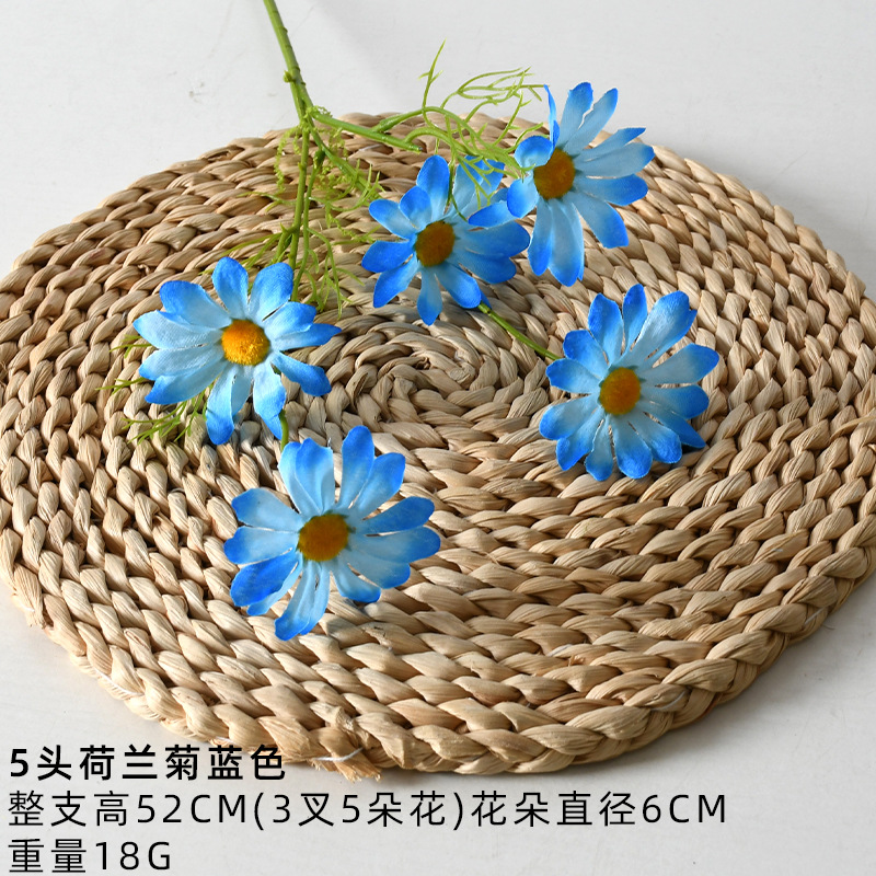 Azul flores simuladas flores falsas flores flores de seda artificial flores de plástico decoración decorativa decoración de boda sala de estar
