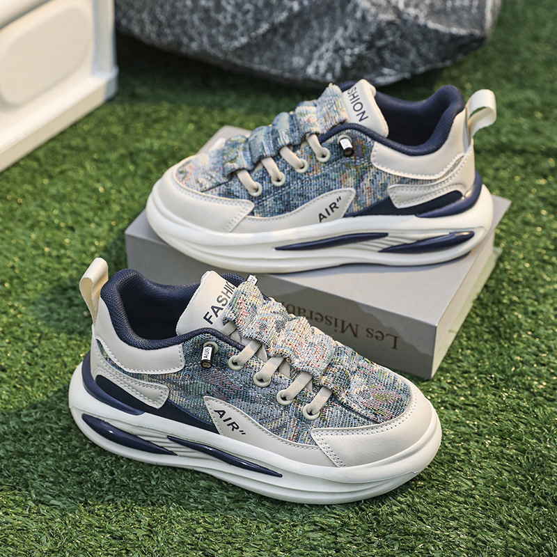 女童鞋老爹鞋春秋款2025新款儿童透气运动鞋中大童男孩时尚板鞋软