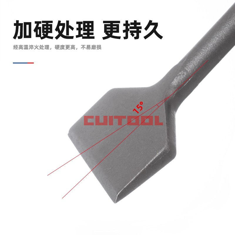 Batch wholesale bent flat chisels round handles four pits brick wall trowel construction renovation floor cleaning cross-border electric hammers electric chisels steel chisels