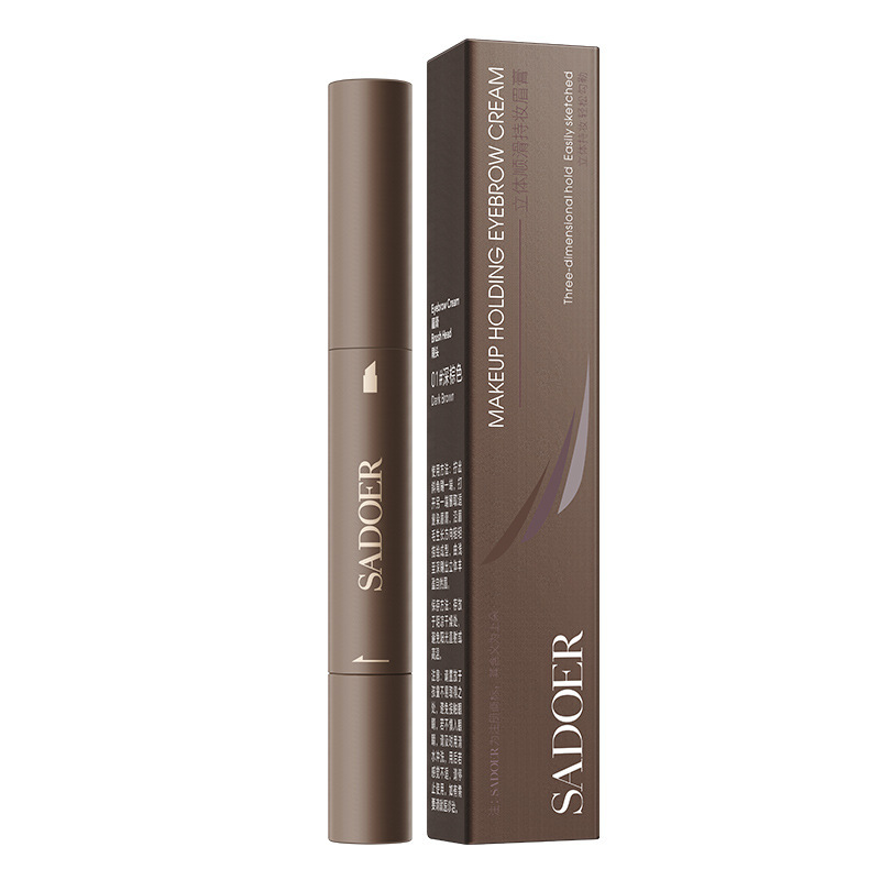 Shangduo estereoscópico suave maquillaje crema de cejas, color suave natural maquillaje resistente a la fricción, no es fácil quitar el maquillaje lápiz de cejas al por mayor