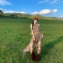 法式挂脖拍照夏季连衣裙