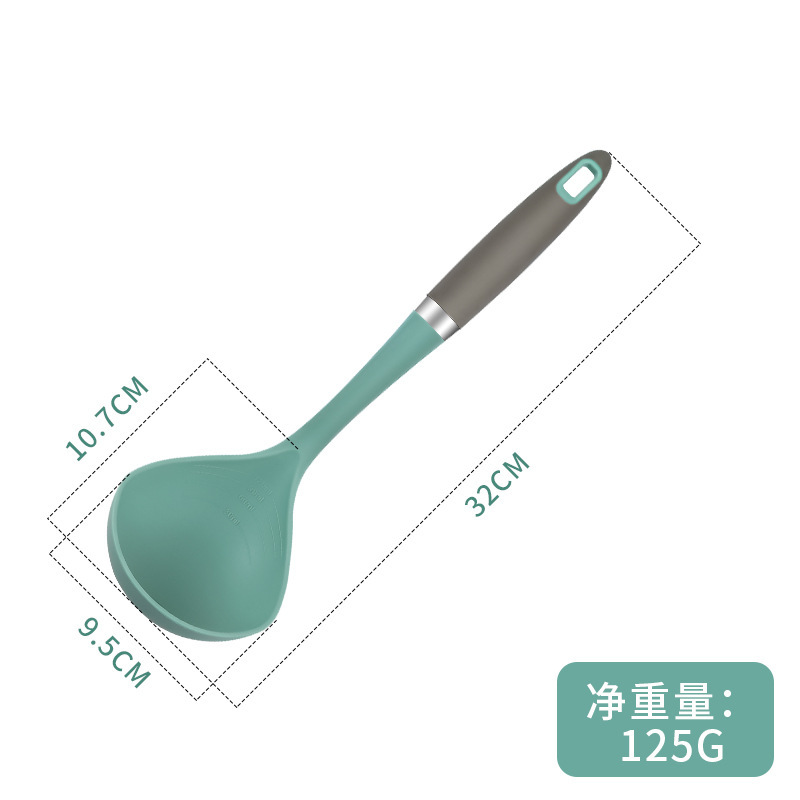キッチン家庭用シリカゲル鍋シャベル調理器具セット鍋専用シャベル耐高温スプーン調理器具4点セット|undefined