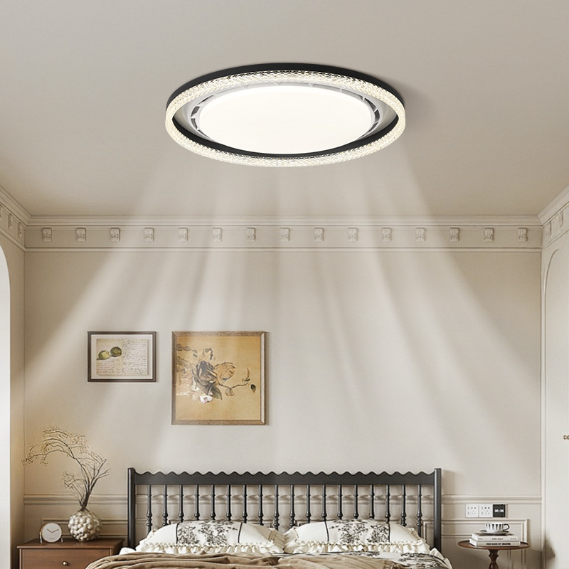 Lámpara de dormitorio minimalista de estilo italiano, lámpara de ventilador, lámpara de habitación de dormitorio principal de lujo simple y ligera moderna, lámpara de estudio de protección ocular de espectro completo