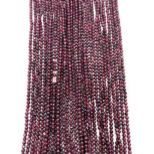 Натуральные бусины из граната, аксессуар, ожерелье и браслет, 2-4мм, с драгоценным камнем