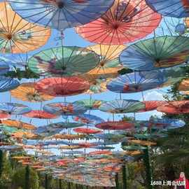 古典吊顶房顶古装汉服装饰伞古风伞中国风防雨舞蹈伞饭店油垒德株