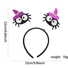 万圣节派对头饰儿童搞怪发箍可爱弹簧头箍女巫帽大眼蜘蛛跨境鬼节