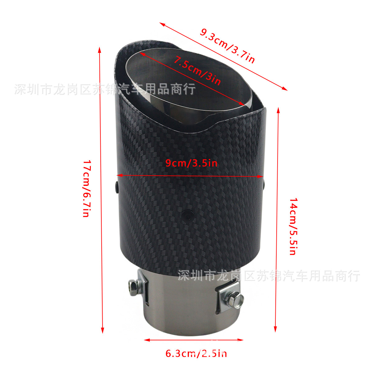 Car Modified Exhaust Pipe Carbon Fiber Tail Pipe Scorpio Exhaust Pipe Muffler Water Transfer Printing Stainless Steel Tail Pipe Tail Pipe